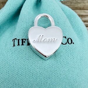 Tiffany & Co Mom Lock Charm Pendant in Silver